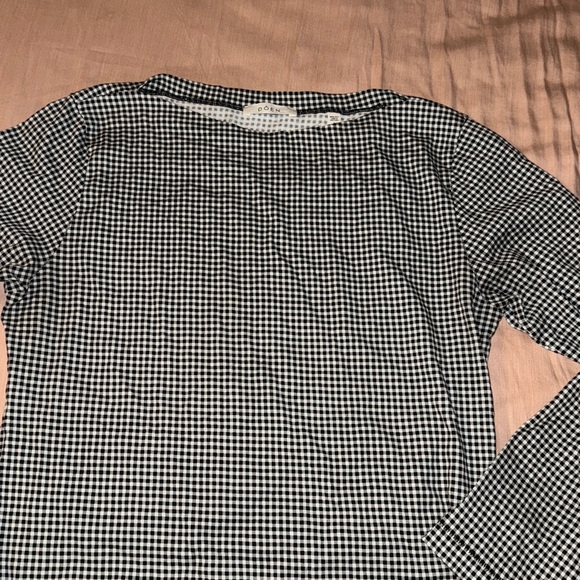 Doen Paulette gingham checkered long sleeve  top - Picture 5 of 9